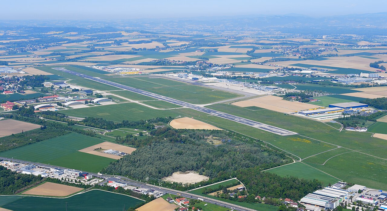 Aerial image of the Linz airport — Linz Airport
